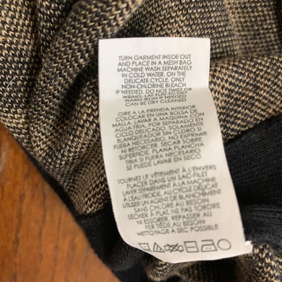 Cabi Zebra Print Knit Sweater Top Sz M Black Beige 3/4 Sleeve Safari Mob Wife - Picture 13 of 13